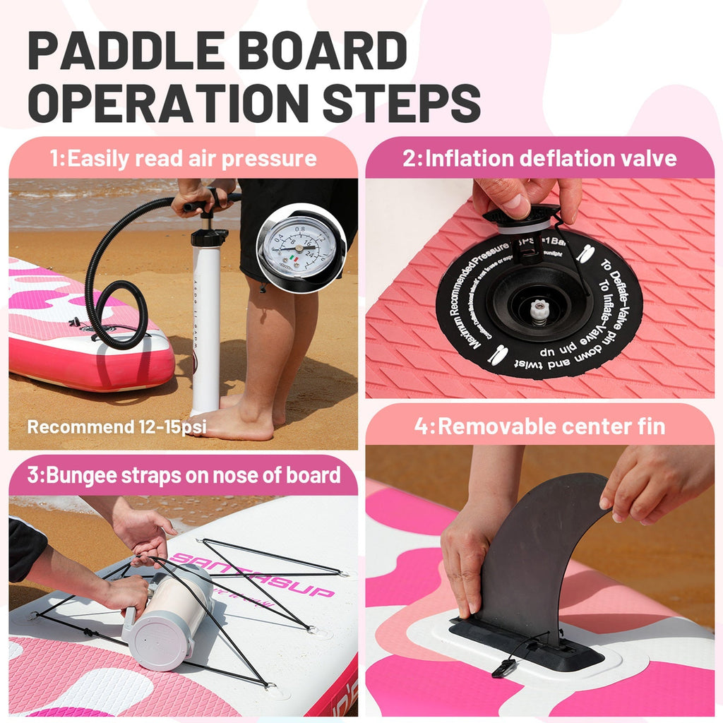 Santasup CORAL PINK inflatable  paddle board