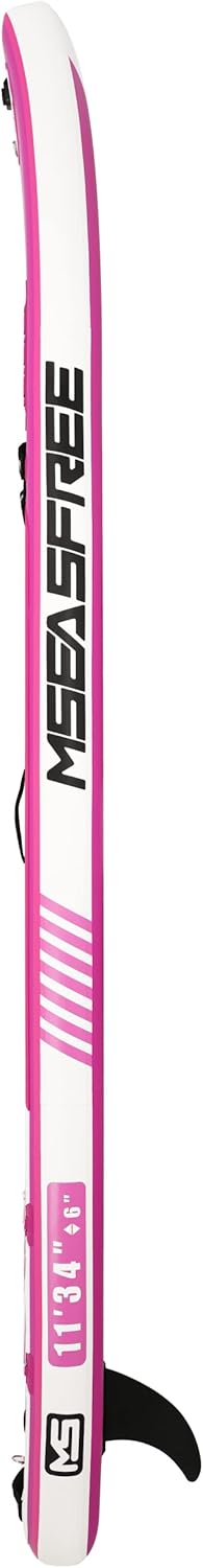 11ft Premium Inflatable Stand Up Paddle Board, red Yoga Board with Durable SUP Accessories&Carry Bag Waterproof Bag, Leash | Wide Stance, Surf Control, Non-Slip Deck, Leash, Paddle and Pump for Youth & Adult