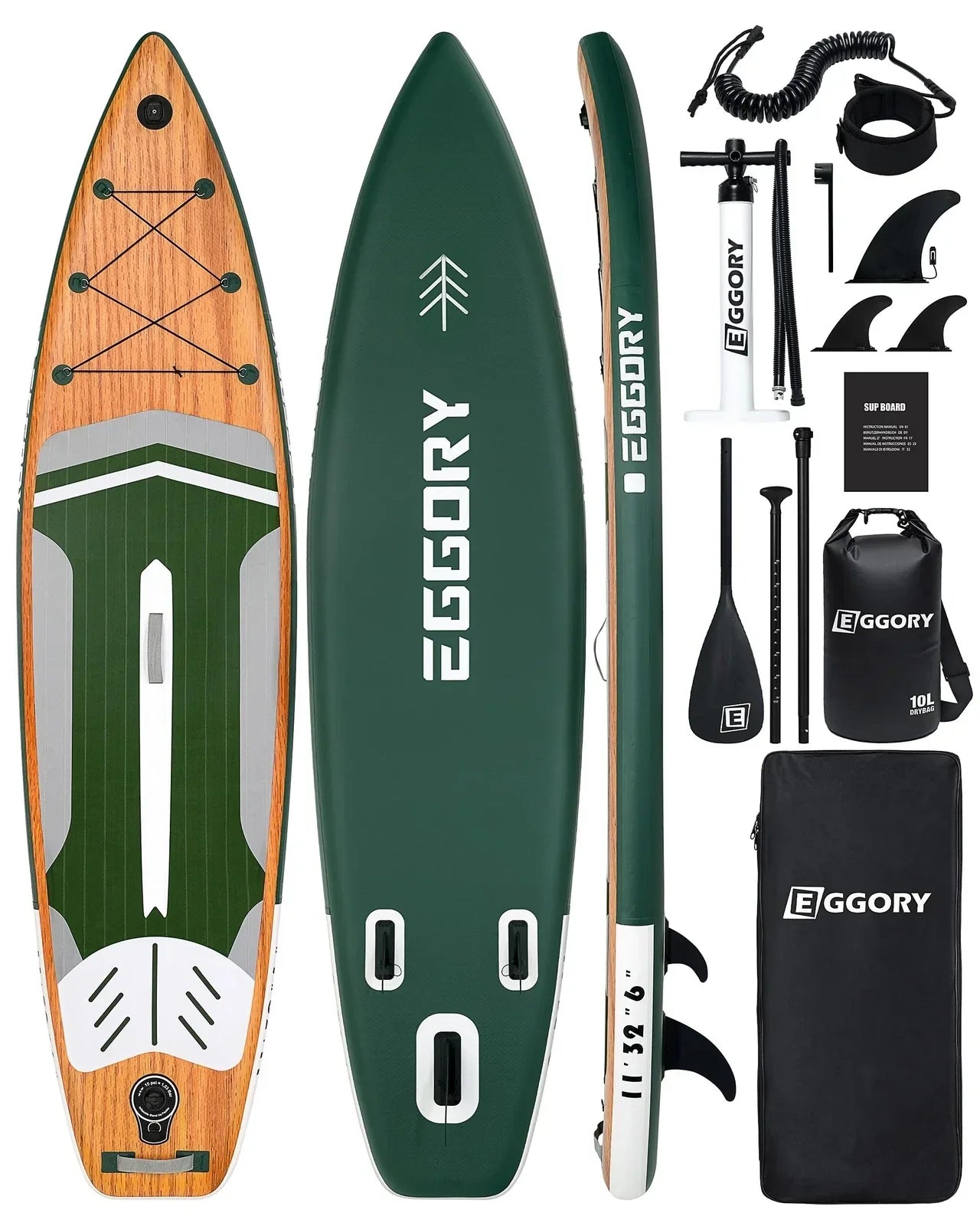 Max 200 kg SUP Board Paddle Board Thick Inflatable Stand Up Paddle SUP Board Set for Sports Rowing Backpack Spool Leash Premium SUP Board Set 335 cm Surfboard SUP Adult Paddle Board